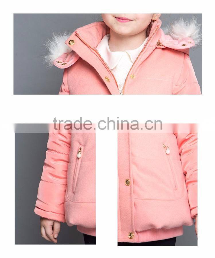 Children Clothes Girls Jacket With Hood Made of Fleece Fabric 2017 Latest Design