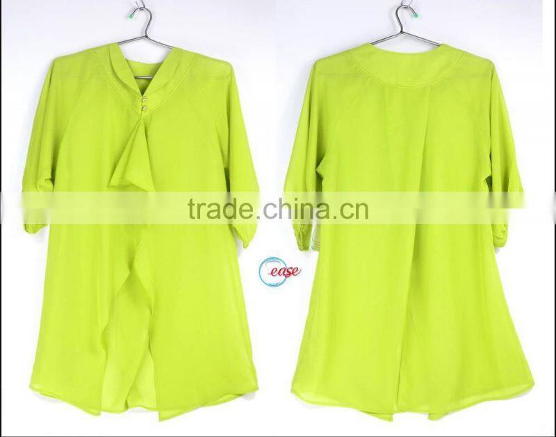2015 latest woman chiffon blouse