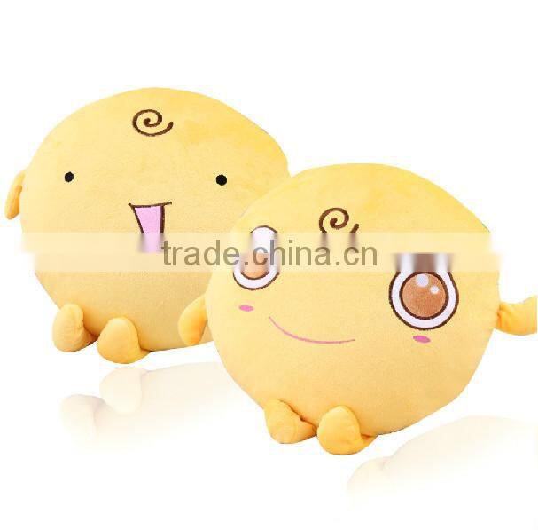 OEM applique yellow funny custom wholesale custom whatsapp emoji pillow