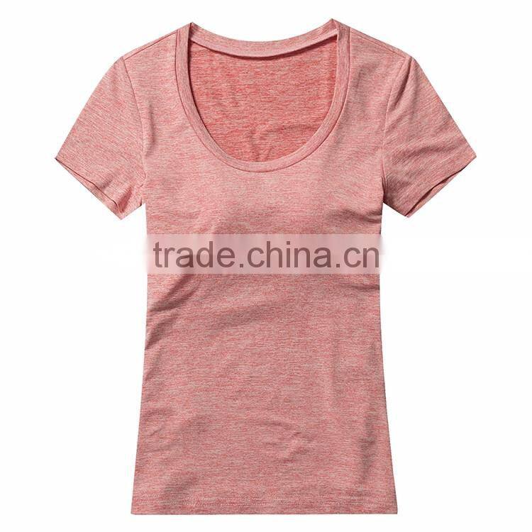 Cheap wholesale 95% polyester 5% spandex dry fit women t shirt