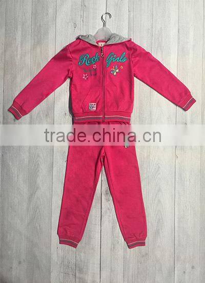 Latest fashion sweet kids' boutique casual sports suit