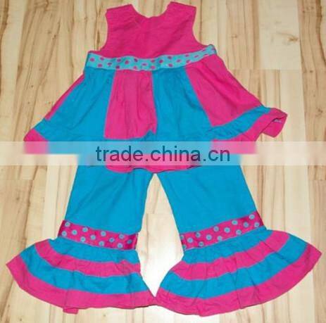 designer clothing manufacturers in China wholesale two piece outfits girls chevron clothing simple design clothes set