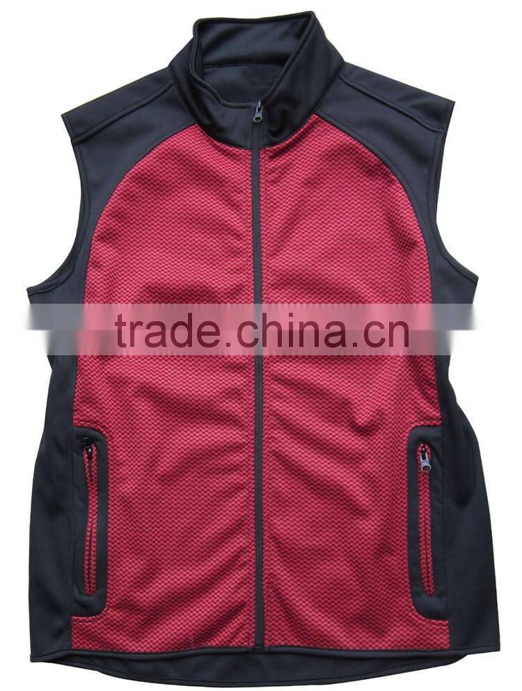 High quality cheap tailored wholesale sport vest outdoor knitted softshell vest