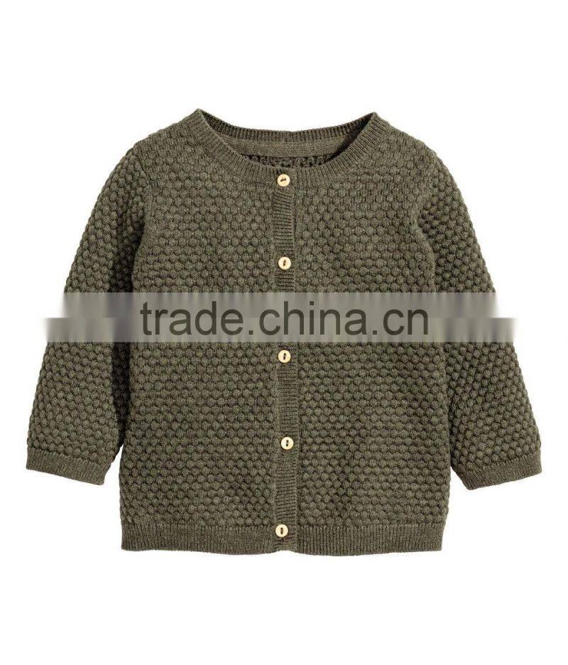 Ribbed cardigan kids cable knit heavy sweater for baby