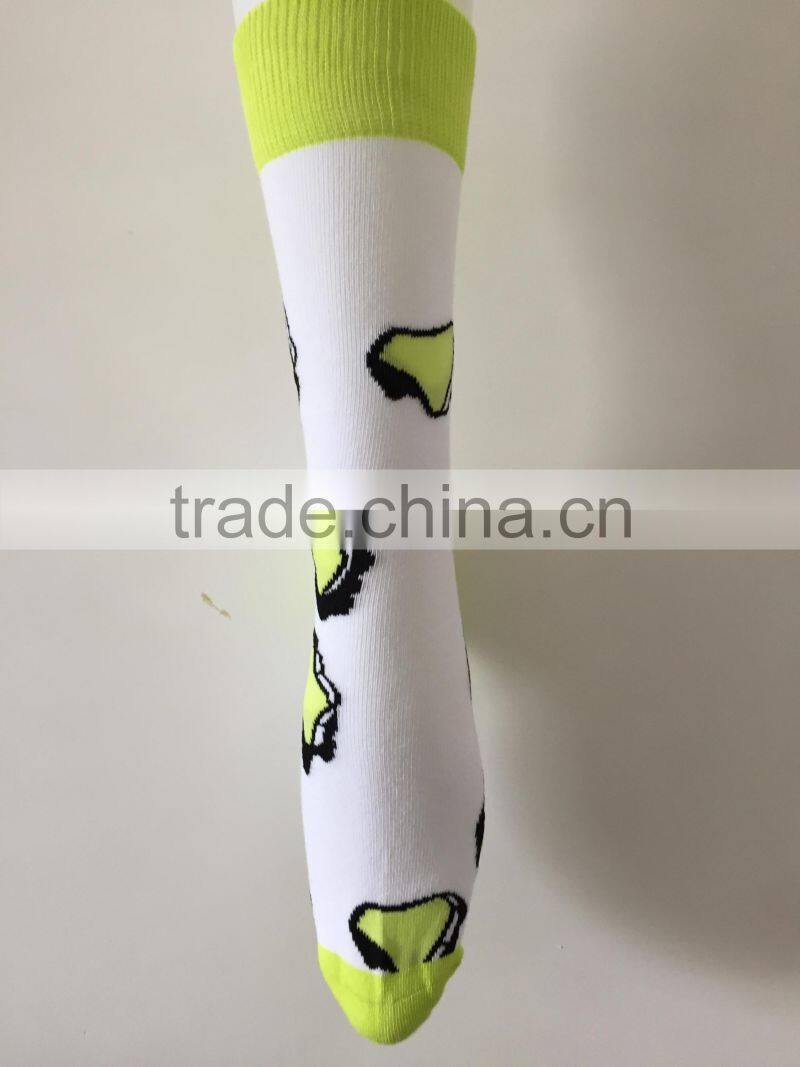 Amazon Hot Sale Young Girl Custom LOGO Crew Fashion Colored Women Dress Tube Cotton Socks