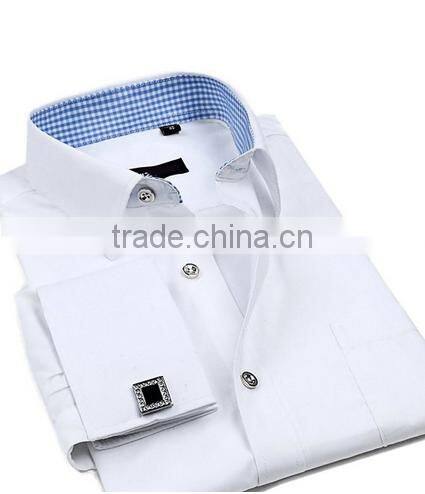 Mens Slim fit French cuffs mens dress shirt
