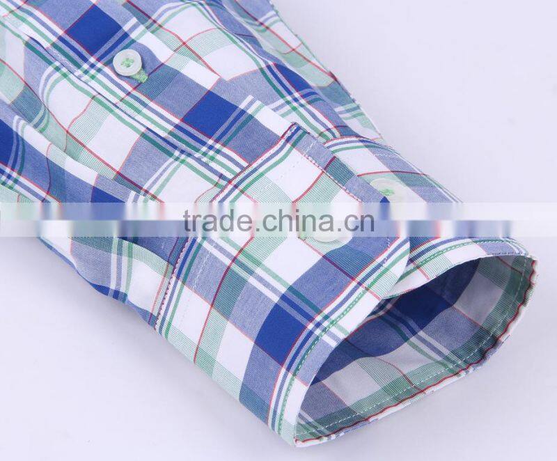 2017 new fashion plaids mens long sleeve casual shirt wholesale