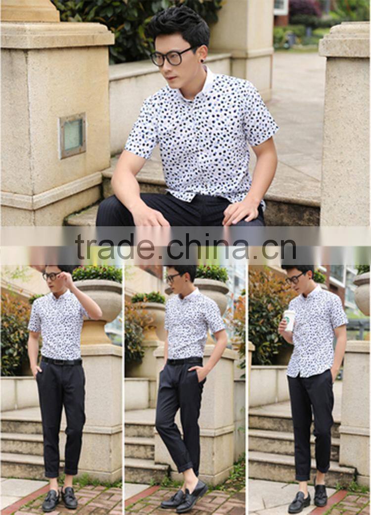 Latest shirt designs for men 2016 fancy custom elongated printed hawaiian short sleeve t-shirt