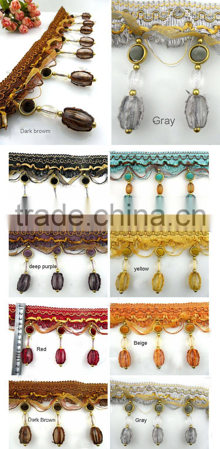 Factory Store High Quality Classic Braid Beaded with Fringe