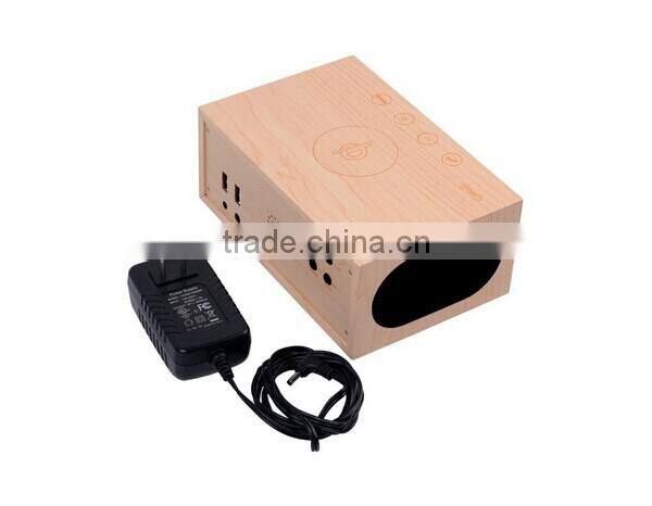Portable Speaker Bluetooth USB4.0 Dual USB NFC Wooden Bluetooth Speaker Wriess charging Bluetooth Speaker