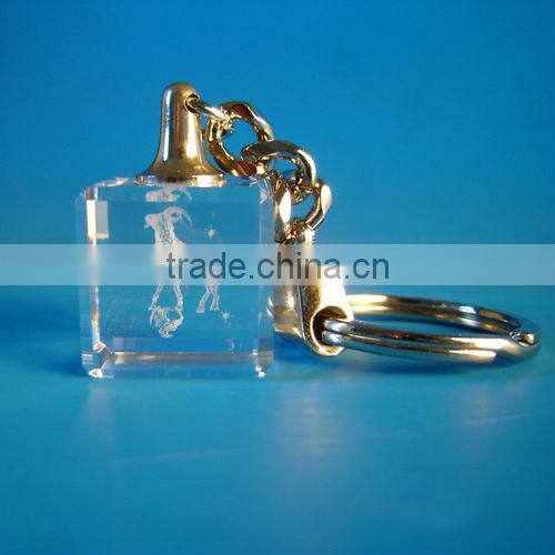 new design promotional blue stone Crystal Keychain