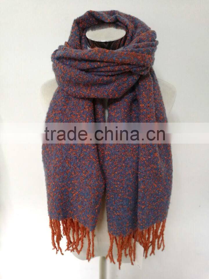 Fashion thick winter long cashmere custom blanket jersey scarf