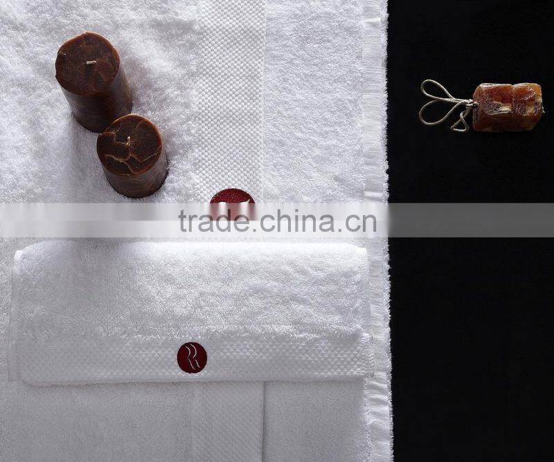 Five star Hotel colored towel dyed towels with embrodery logo