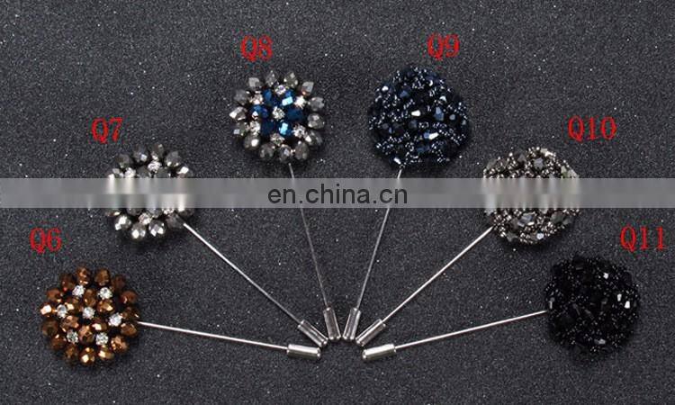 China wholesale brooch custom rhinestone brooches for men