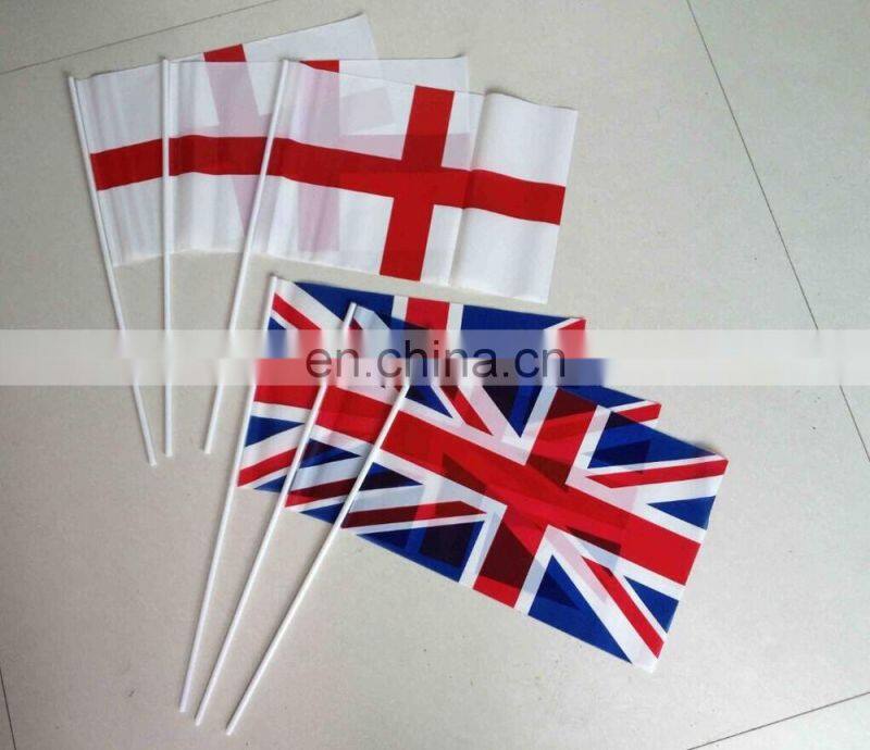 custom blue black white rectangle shape hand flag