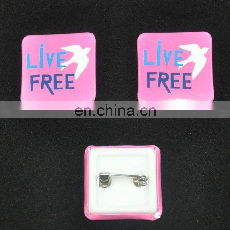 New arrived craft eco-friendly craft-tin square bedge for decoration