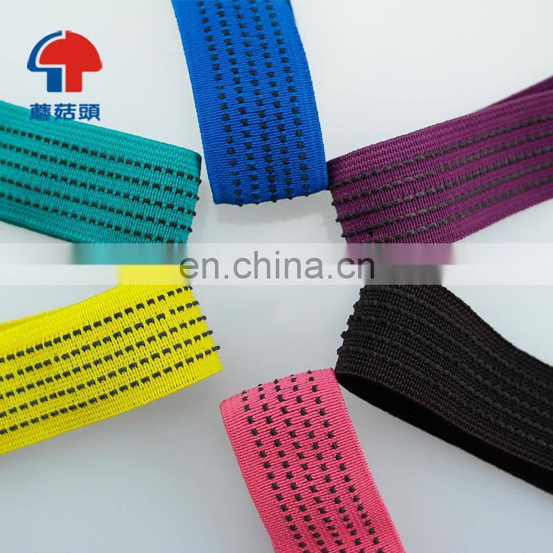 Cotton,webbing woven polyester strap elastic tape for clothing
