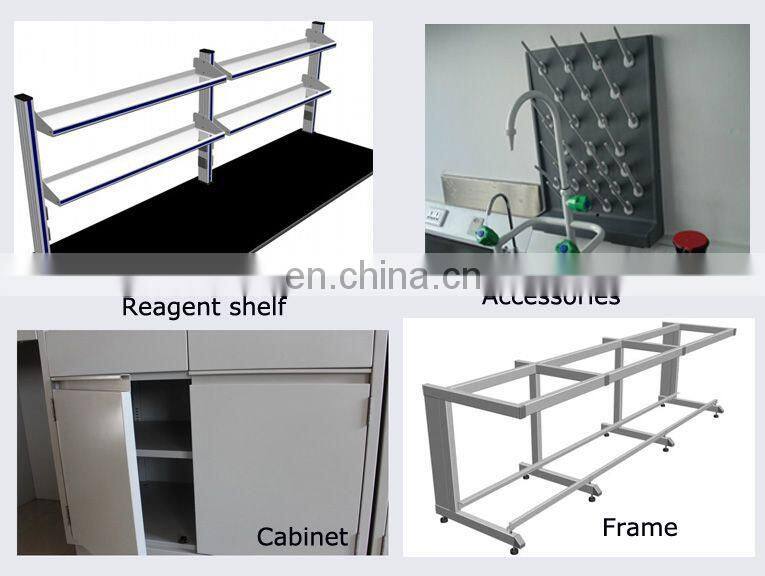 stainless steel laboratory furniture fume hood and lab island bench for work