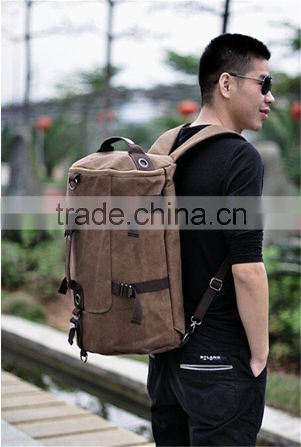 high quality mutifunctional canvas duffle bag sports outdoor travel backpack