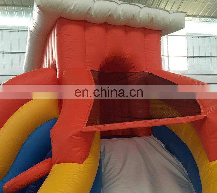 Outdoor children inflatable castle bouncer water slide combo with pool