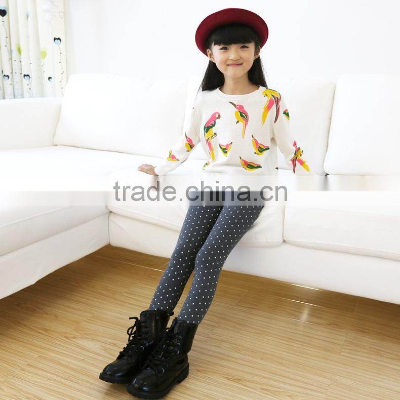 OEM 2015 Good Quality Breathable Dotted Printed Children Leggings