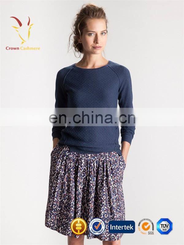 Ladies Cashmere Knit Pullover Sweater Fashion Design