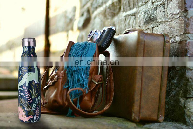 Eco Friendly 500ml Sports Double Wall Insulated Vacuum Drink Cola Shaped Metal Stainless Steel Water Bottles with Custom Logo