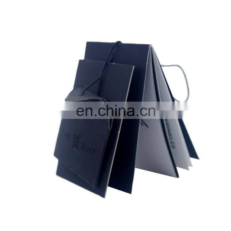 Wholesale Custom Design Printing Name Logo Paper card recycled Garment Hangtag Labels embossed hang tag