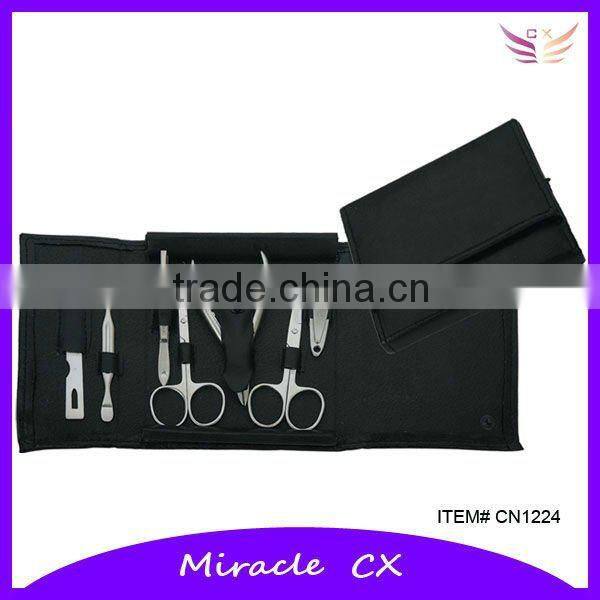 Compact design black manicure kit cheap corporate gift
