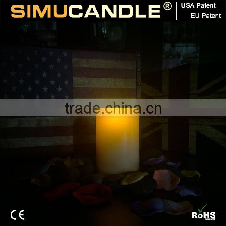 Flameless candle with moving wick;Simulated candle in candles
