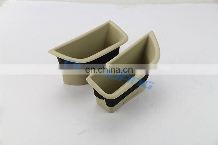 Beige Black Front Door Storage Box Glove Armrest Box Container Holder Tray For VOLVO S80 XC70 V70 Accessory with mat Car Styling