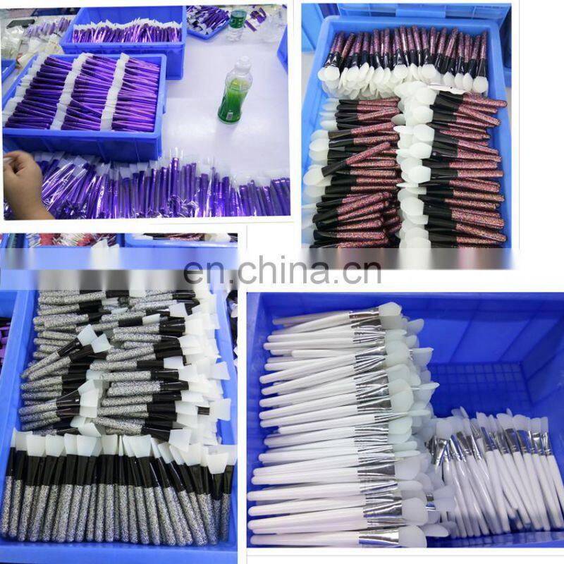 High grade Factory wholesale Low Price Wood Handle Silicone Mask Application Makeup Brush accept customized
