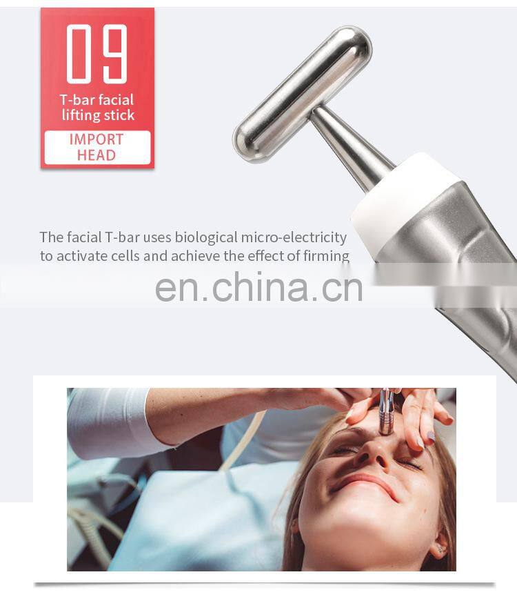 9 IN 1 Hydrogen Oxygen Jet Small Bubble Instrument Facial Cleansing Hydration Face Lift Activate Collagen Skin Care Machine
