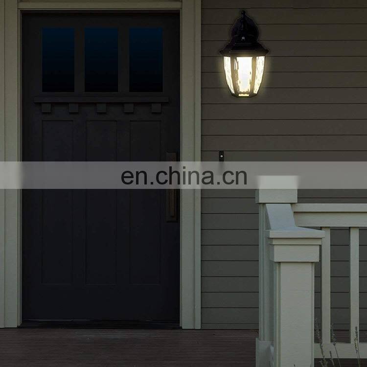 Hot sale vintage antique decorative external light dusk to dawn sensor outdoor garden wall lamp