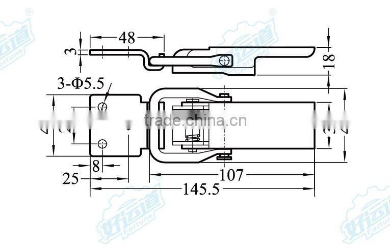 03207 Overcentre latch,steel hasp for truck body