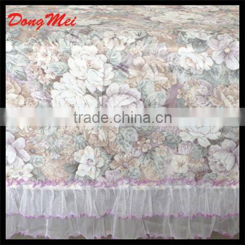 Table cloth with lace,stain fabric table cloth,table cloth factory