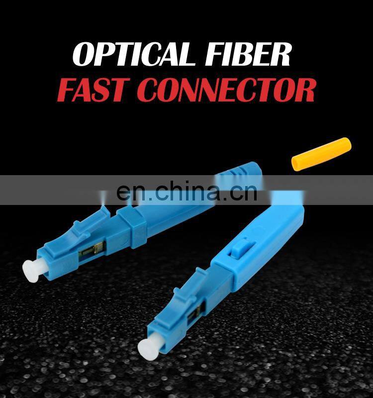 Flat/ Round cable quick adapter ftth Lc upc pre-polished field installable fast connector