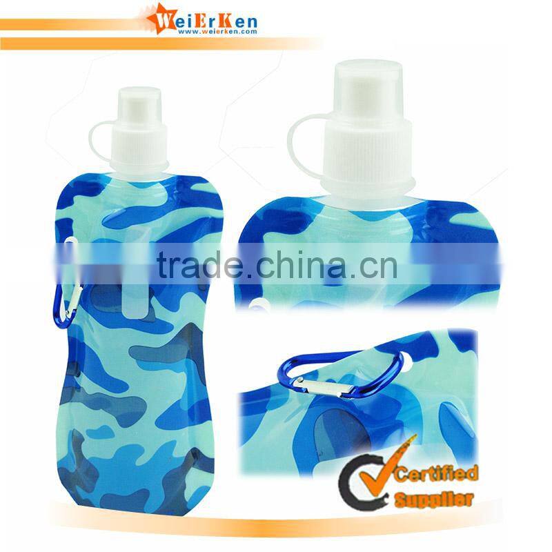 palstic bottle Folding water bottle with imprint logo