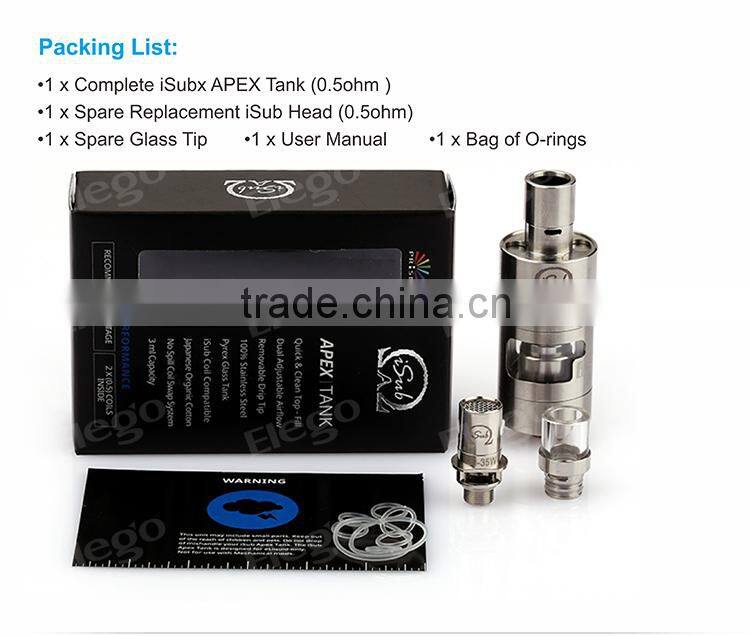 Innokin Isub Apex Innokin Airflow Control Atomizer Elego Wholesale