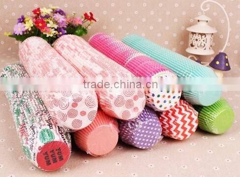 custom design Paper cake cup cupcake square paper baking cups
