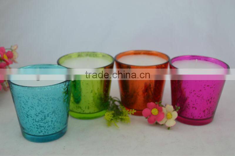 Glass Candle Holder With Wax wedding decoration candelabra favor wholesale