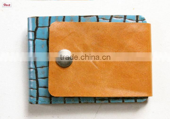 Genuine leather bifold money clip wallet Wholesale leather money wallet