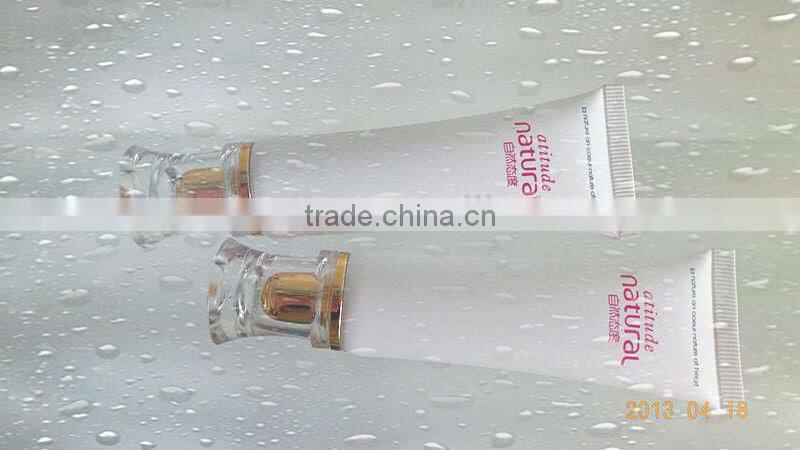plastic tube for packaging with new style acrylic cap