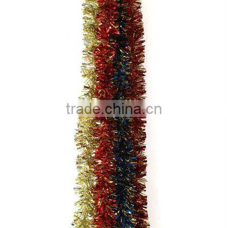 Tinsel Garland With Green Leaves and Red Fruit