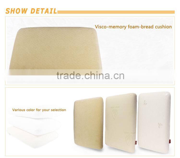 Health care bamboo memory foam pillow in travel use and home use