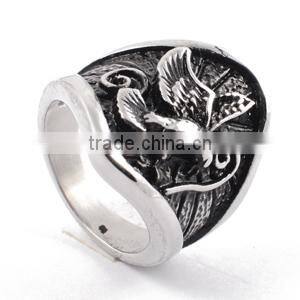 Wholesale silver jewelry big size silver ring for men