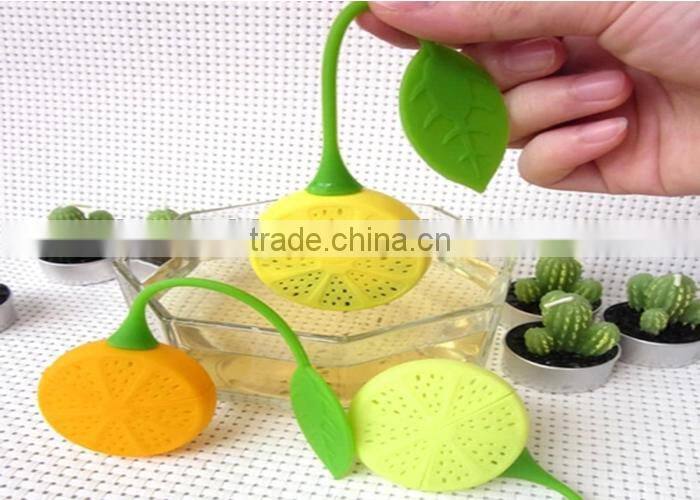 Fashion lemon design LFGB standard silicone tea infuser for tea accessory
