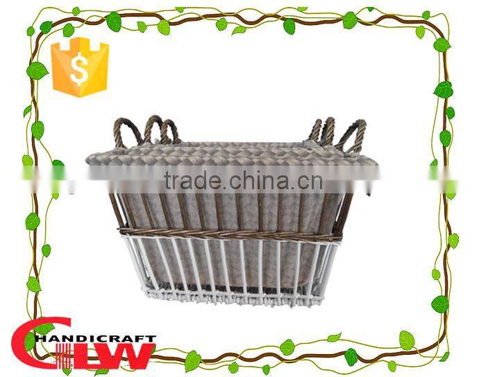 set of 3 heart shape wicker baskets,wicker hearts,willow storage basket