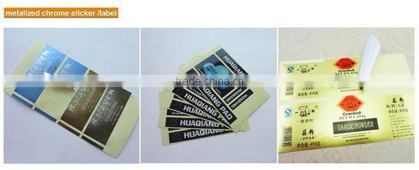 Cheap uv resistant 4 colors processing coated paper sticker