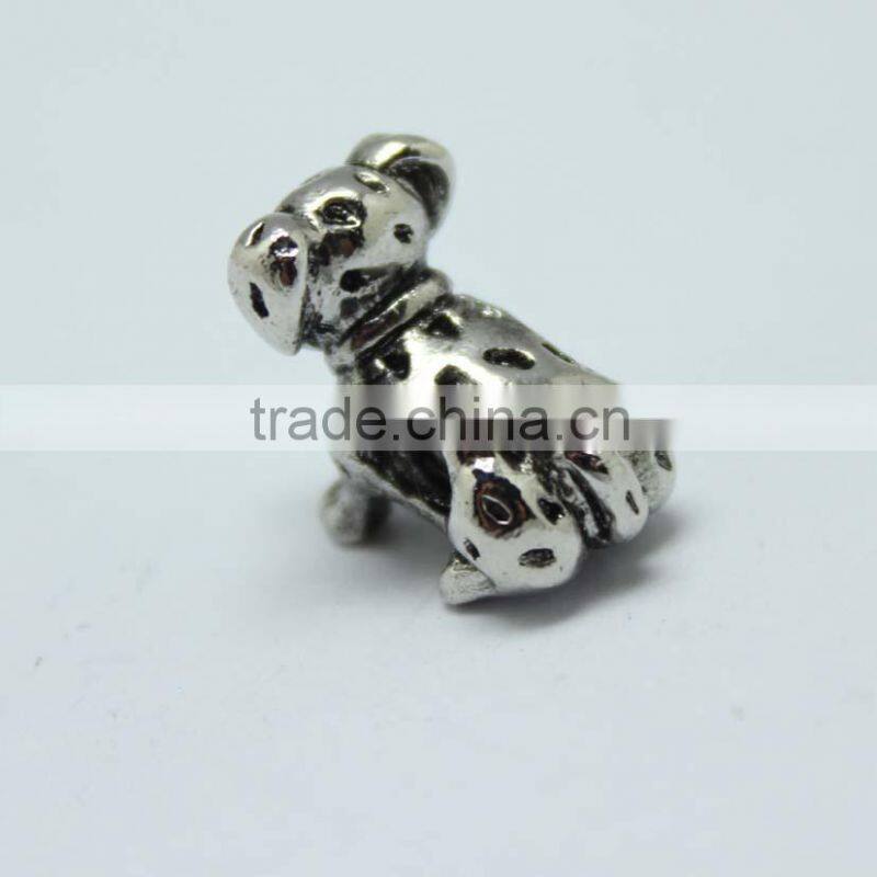 Wholesale Dog Shape Zinc Alloy Slider Beads with Round Hole for Bracelets